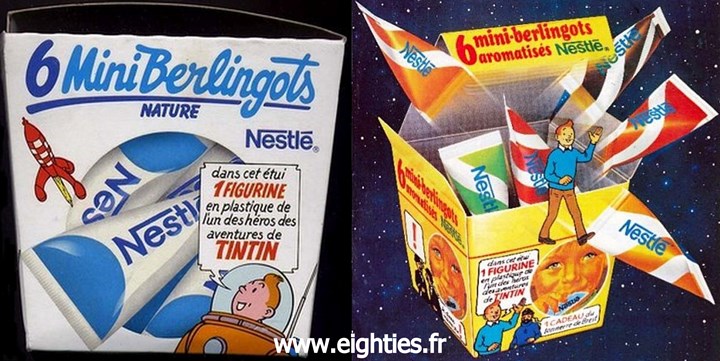 lait concentré sucré mini berlingots de Nestlé Boites vintage années 80