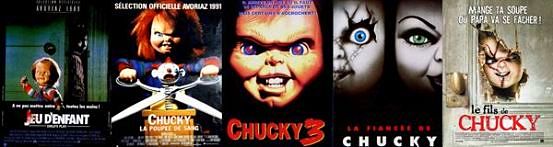 Frise affiches des films Chucky