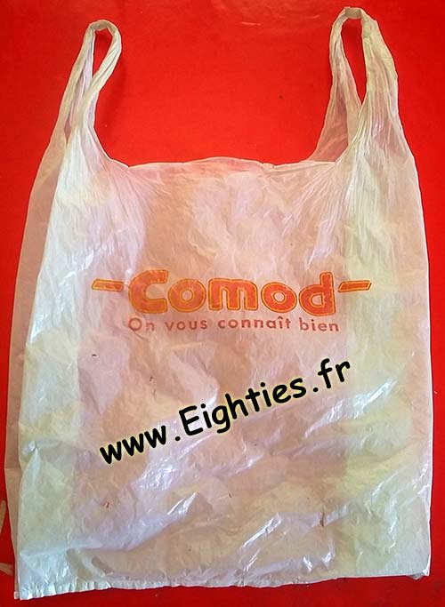 Sac plastique Comod années 80 Sac plastique Comod années 80