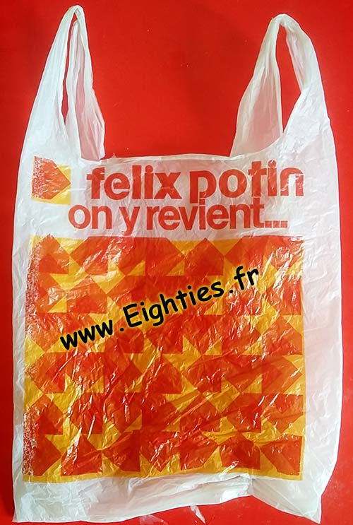 Sac plastique Felix Potin années 80 Sac plastique Felix Potin années 80