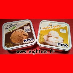 bac 2 litres glaces MIKO années 80